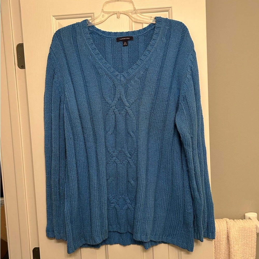 Land’s End Blue Sweater in Sz XL